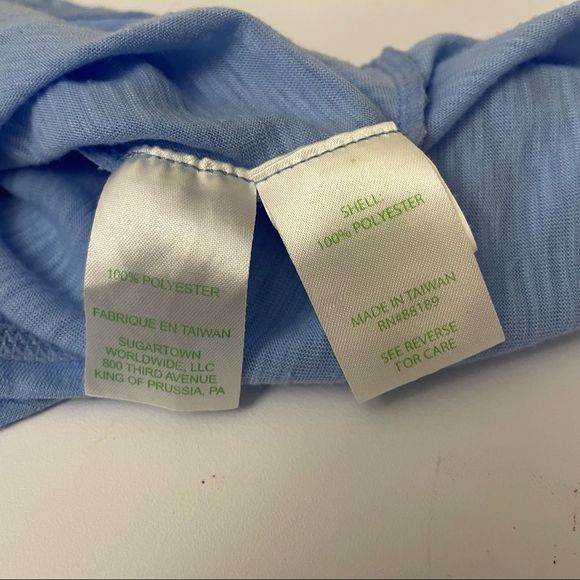 Lilly Pulitzer Womens Luxletic Corinna Tee periwinkle , slub knit size XS - Picture 9 of 9